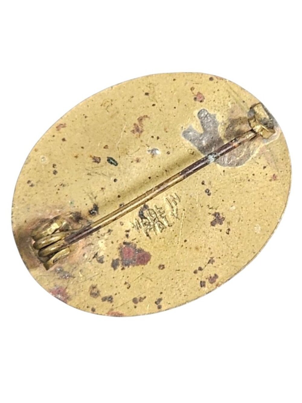 Micro Mosaic Flower Brooch Gold Tone Multi Color Made In Italy Art Deco VTG - Picture 5 of 7